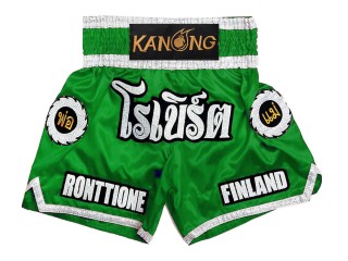 Henkilökohtaiset Muay thai Shortsit : KNSCUST-1242-Vihreä