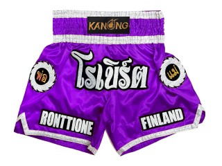 Henkilökohtaiset Muay thai Shortsit : KNSCUST-1242-violetti