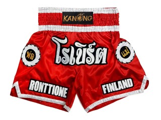 Henkilökohtaiset Muay thai Shortsit : KNSCUST-1242-Punainen