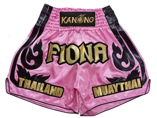 Henkilökohtaiset Muay thai Shortsit : KNSCUST-1246-Pinkki