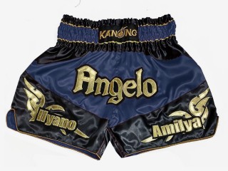 Henkilökohtaiset Muay thai Shortsit : KNSCUST-1248-Laivasto