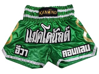 Henkilökohtaiset Muay thai Shortsit : KNSCUST-1250-Vihreä