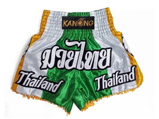 Henkilökohtaiset Muay thai Shortsit : KNSCUST-1252-Vihreä